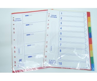 PLASTIC DIVIDER 5 COLOUR  N 10 COLOUR